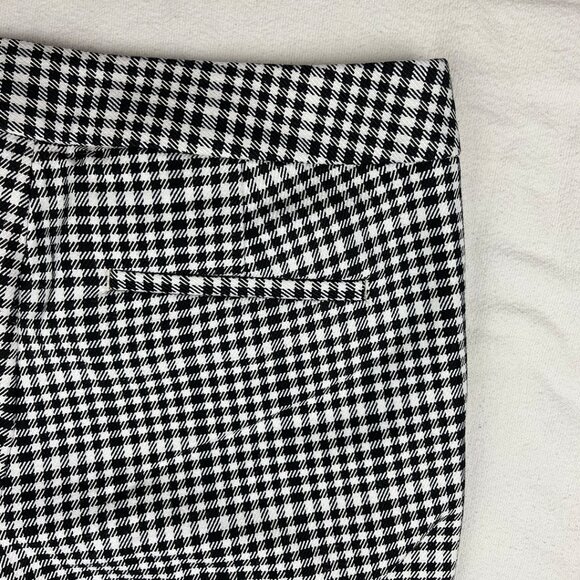 Express Columnist Pants Size 4R Black White Checkerboard Tapered Leg Stretch - Picture 9 of 16